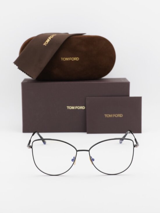 Tom Ford TF5667-B 001 Cat Eye Eyeglasses 55mm – Black main image 5